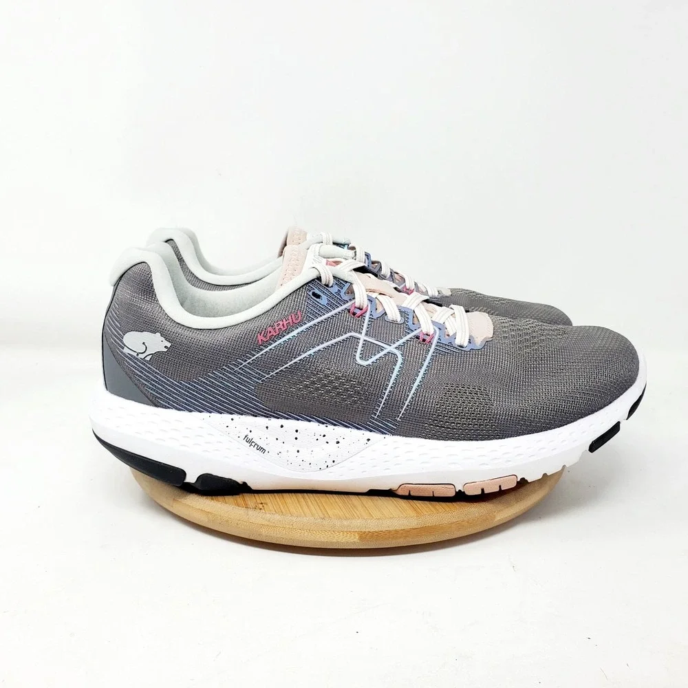 Karhu Running Shoes Womens 10.5 Ikoni Ortix Grey‎ Lace Up Athletic Sneaker
